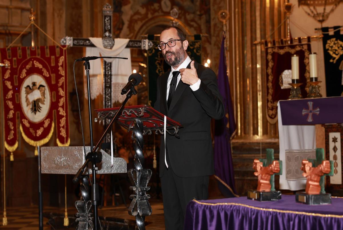 Miguel Ángel Ferrández Noguera, pronunciando el Pregón el pasado 1 de marzo.
