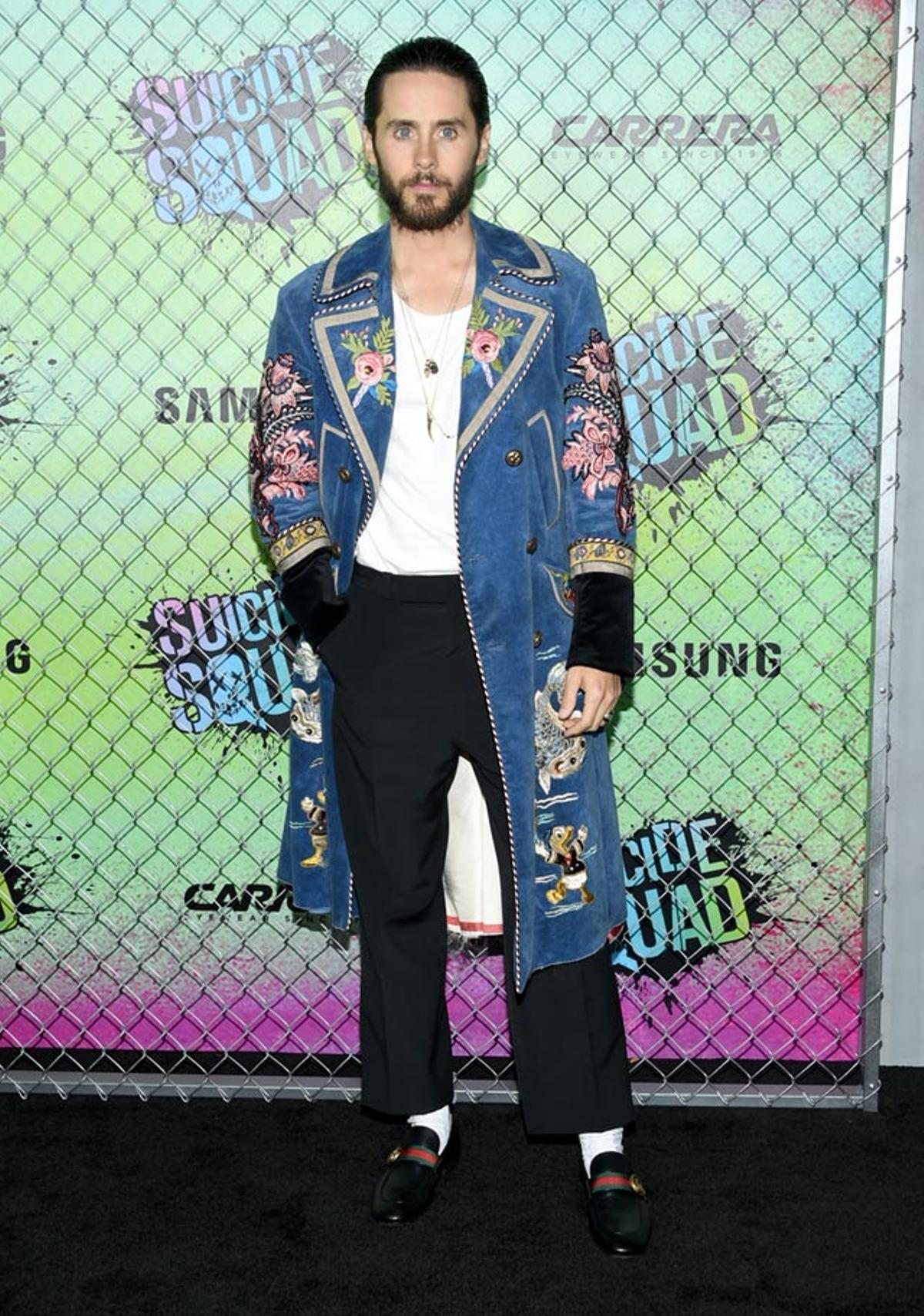 Jared Leto, en la première del Escuadrón Suicida en Nueva York.