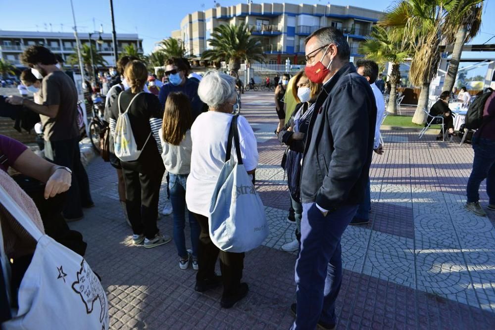 Tercer día consecutivo de protestas por el Mar Menor: Playa Villananitos