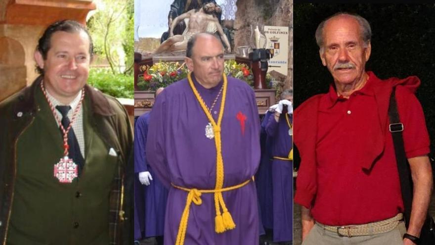 Félix Vivas, Francisco Barquilla y Antonio De Manuel, cofrades de honor de la Semana Santa de Cáceres