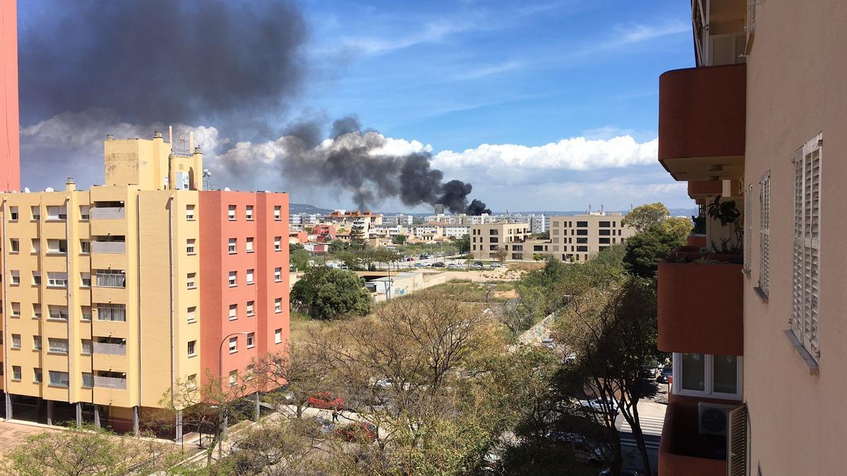 FOTOS | Incendio en el almacén de Cervezas Damm en Palma