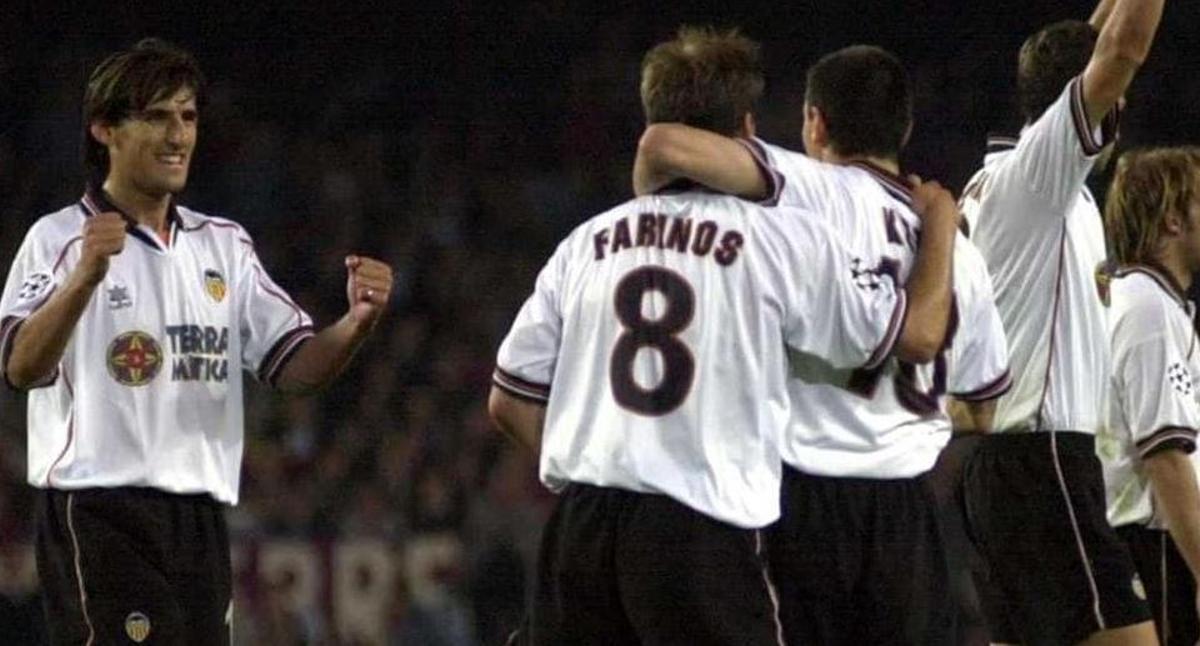 Angulo, Farinós, Kily, Mendieta... todos festejaron el 4-1 al Barça en la ida de semifinales de la Liga de Campeones