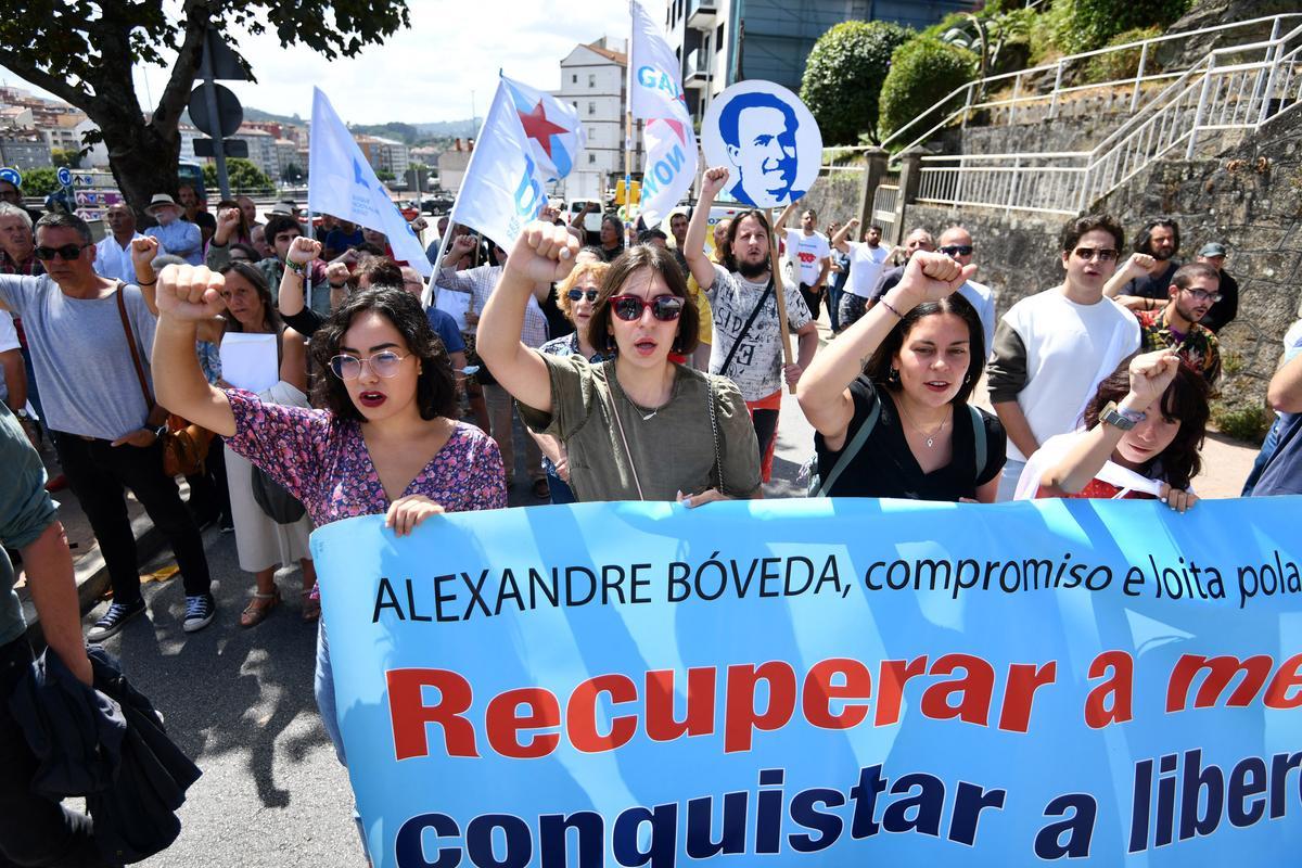Asistentes aos actos do Día da Galiza Mártir.