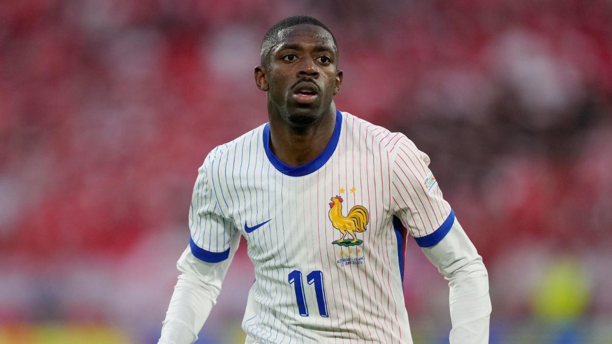 Dembélé, durante un partido en la Eurocopa 2024