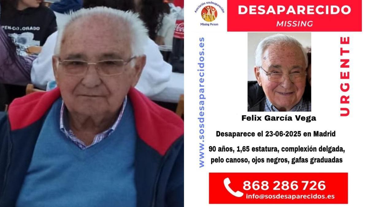 Félix García, el hombre al que se busca en Las Rosas (Madrid).