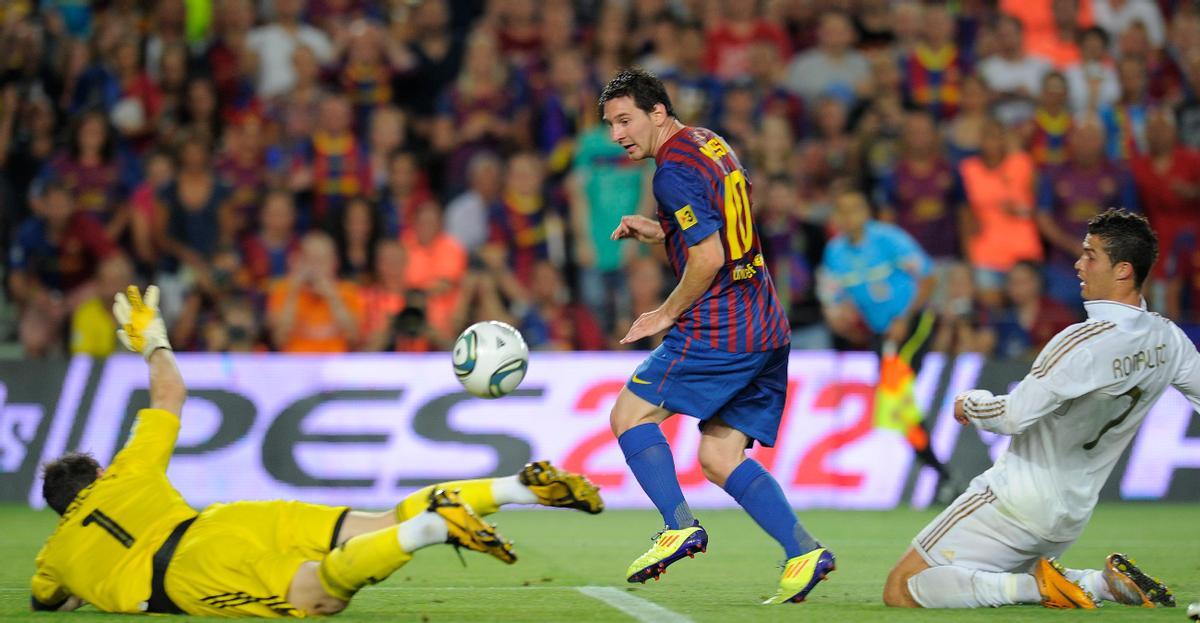 Messi marcó en la Supercopa 2011