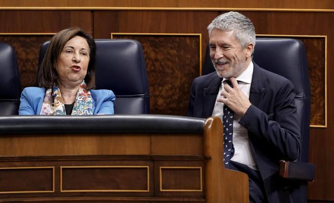 Margarita Robles y Grande Marlaska. Sesión de control al Gobierno en el Congreso de los Diputados.