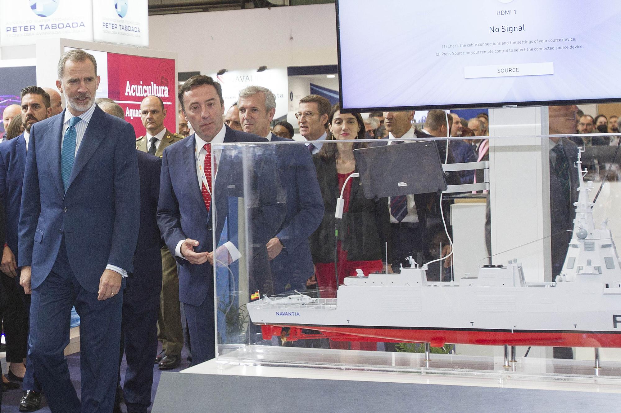 Felipe VI inaugura en Vigo la feria internacional del naval, Navalia