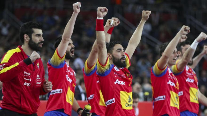 La selección española de balonmano, campeona de Europa.