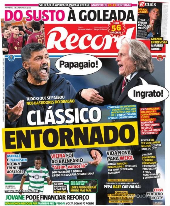 Portada RECORD domingo 17 enero 2021