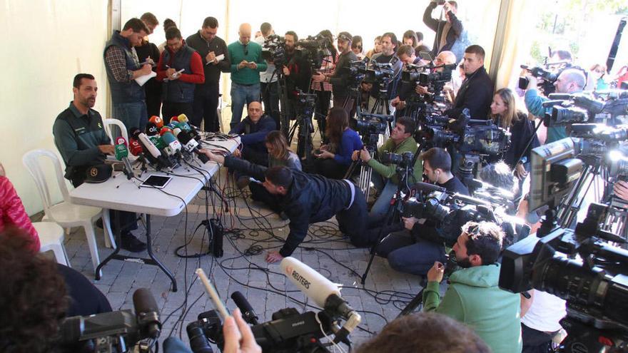 Una multitudinaria rueda de prensa, durante el operativo de rescate de Julen.