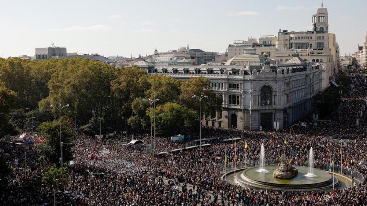 Manifestación en Madrid por la sanidad pública.