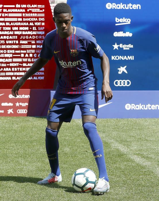 Presentació de Dembelé al Camp Nou