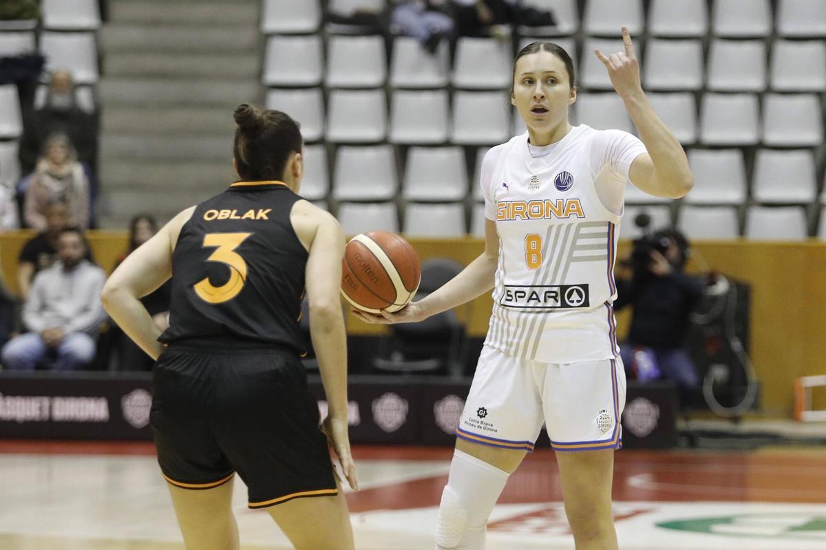 Girona. Pavello Fontajau. Partit basquet Spar UniGirona Galatasaray. Eurolliga.