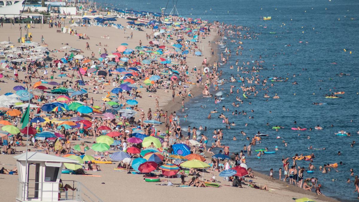 Pla general de la platja de calella