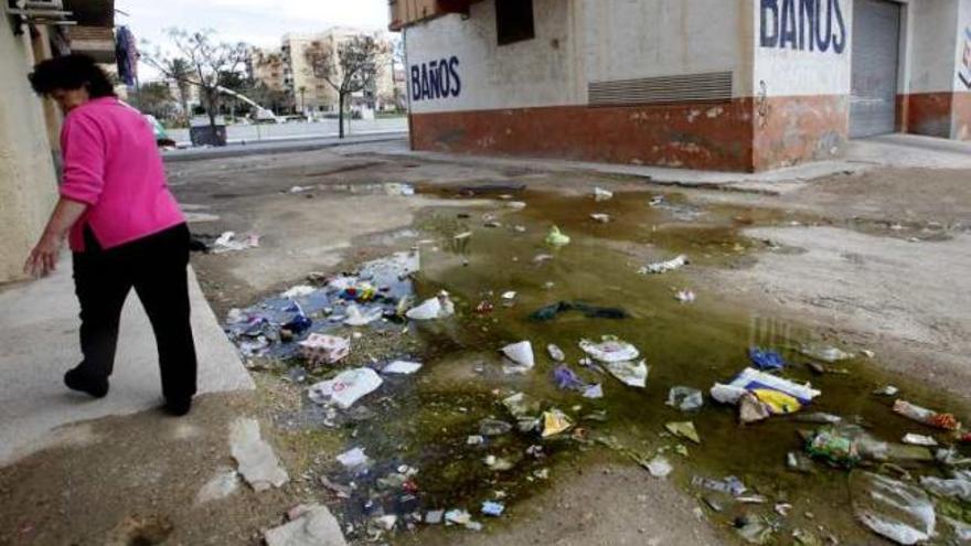 Imagen de ayer en la que se aprecia la fuga de agua en Alcolecha.