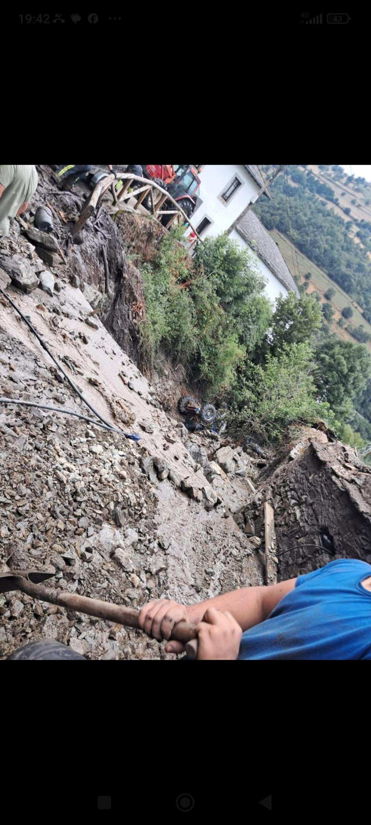 Tromba de agua en Llamera (Cangas del Narcea)