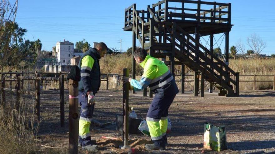 Reparan la valla de les Revalladores de Almassora tras 10 fuegos provocados