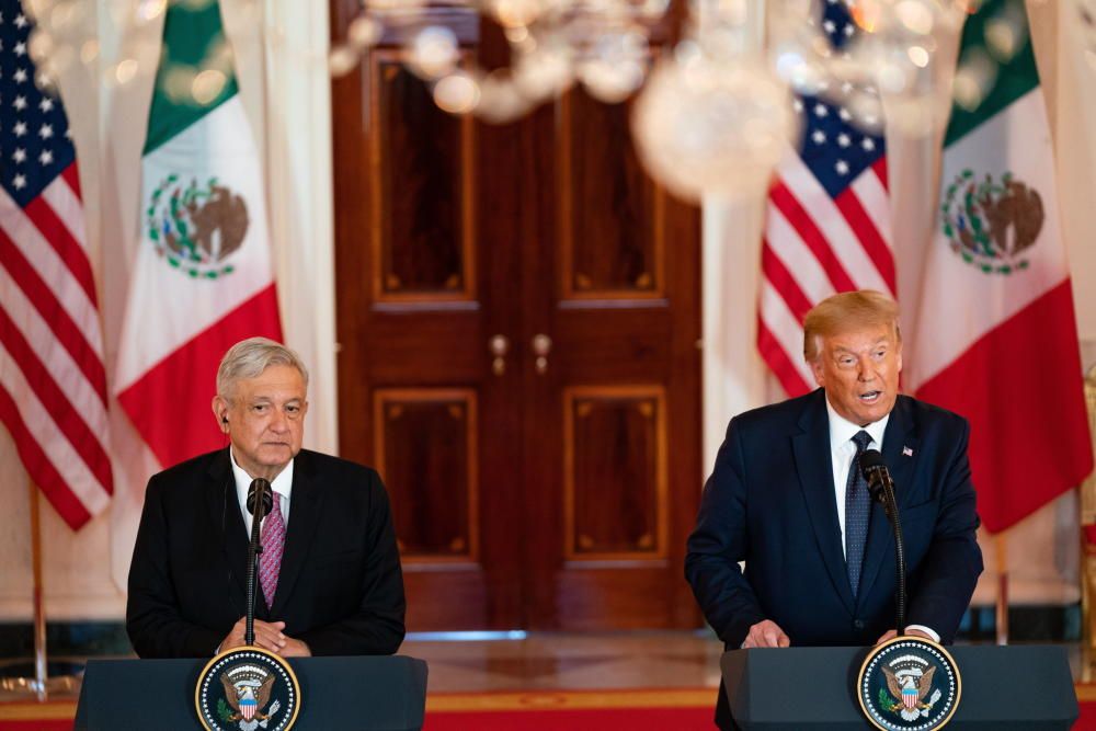 Reunión entre Trump y López Obrador.