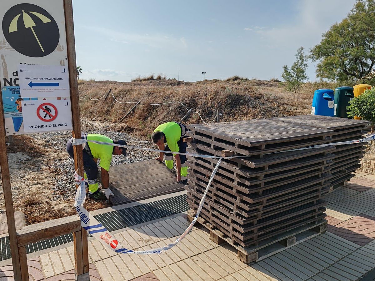 Trabajos para recuperar los 4 accesos inutilizados