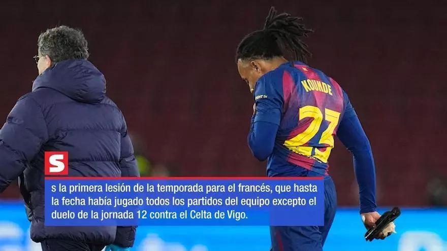 Contratiempo para el Barça: ¡Koundé, lesionado!