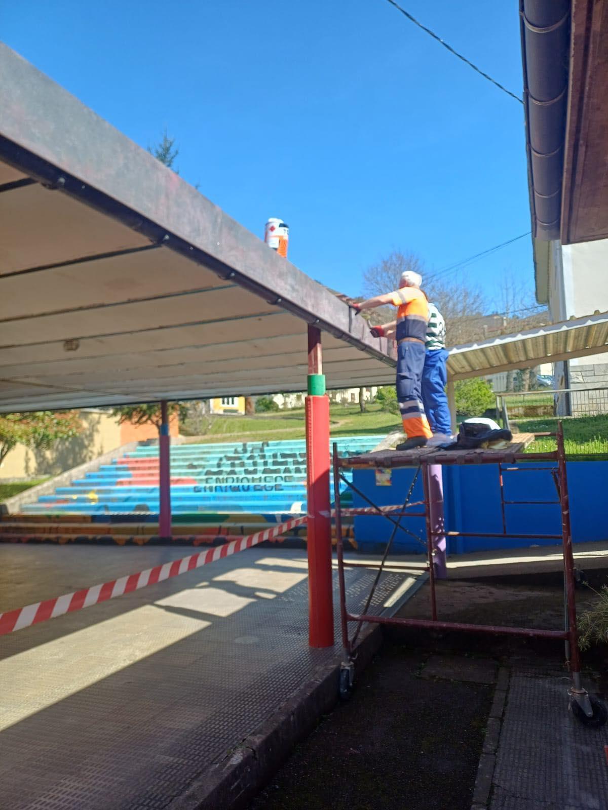 Obras en el colegio Reconquista.