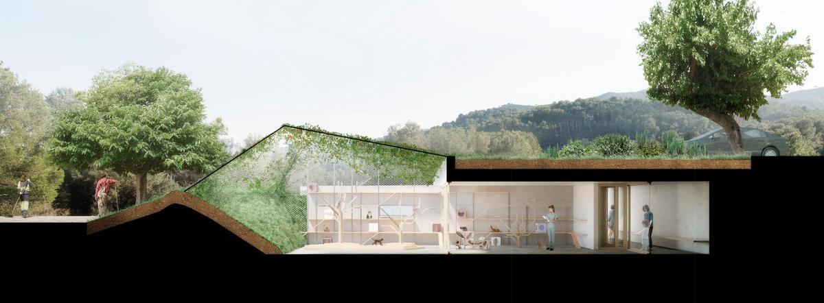 Imagen virtual del futuro Centro de Acodida de Animales de Compañía de Barcelona (CAAB) en Montcada i Reixac