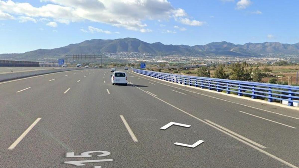 Imagen de la vía A-7, a su paso por Málaga.