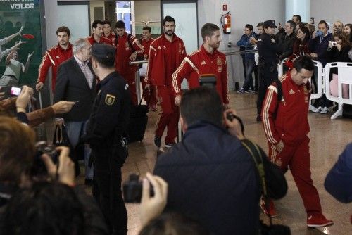 La selección española llega a Vigo