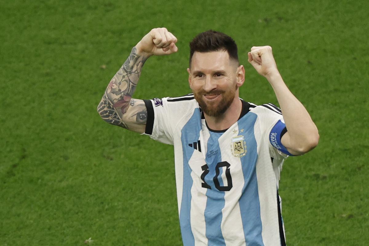 Lionel Messi, en la final del Mundial de Qatar 2022 entre Argentina y Francia.
