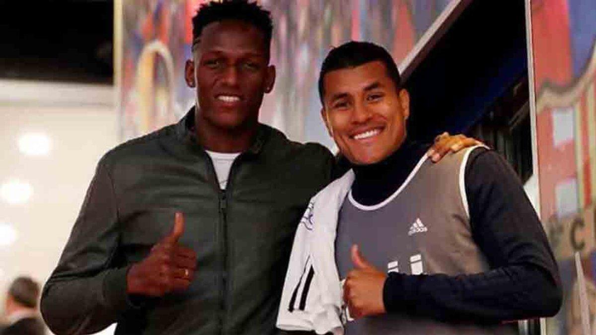 Jeison Murillo coincidió con Yerry Mina en el Camp Nou