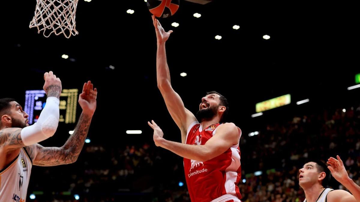 Nikola Mirotic, en la victoria de Olimpia Milano ante el Real Madrid