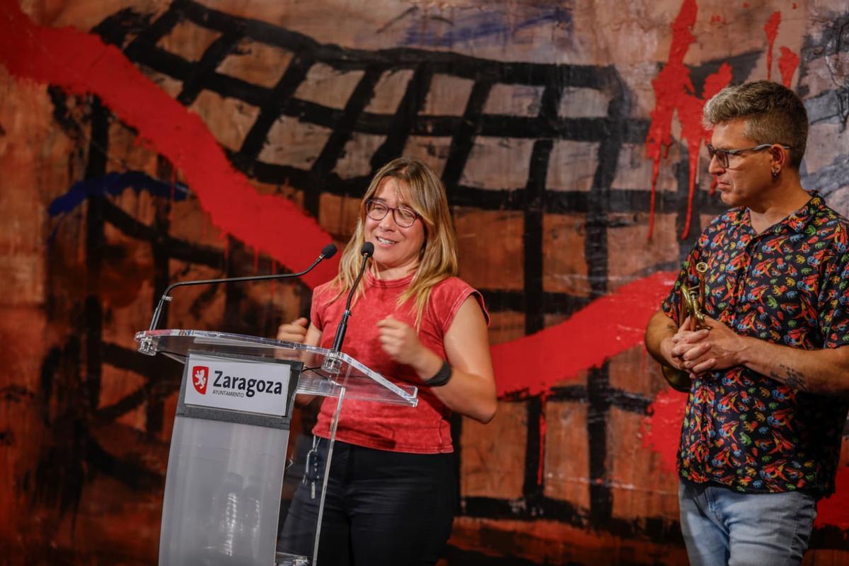 Viki Lafuente y Gerardo López durante la presentación de 'Cotton Club' en el Teatro Principal