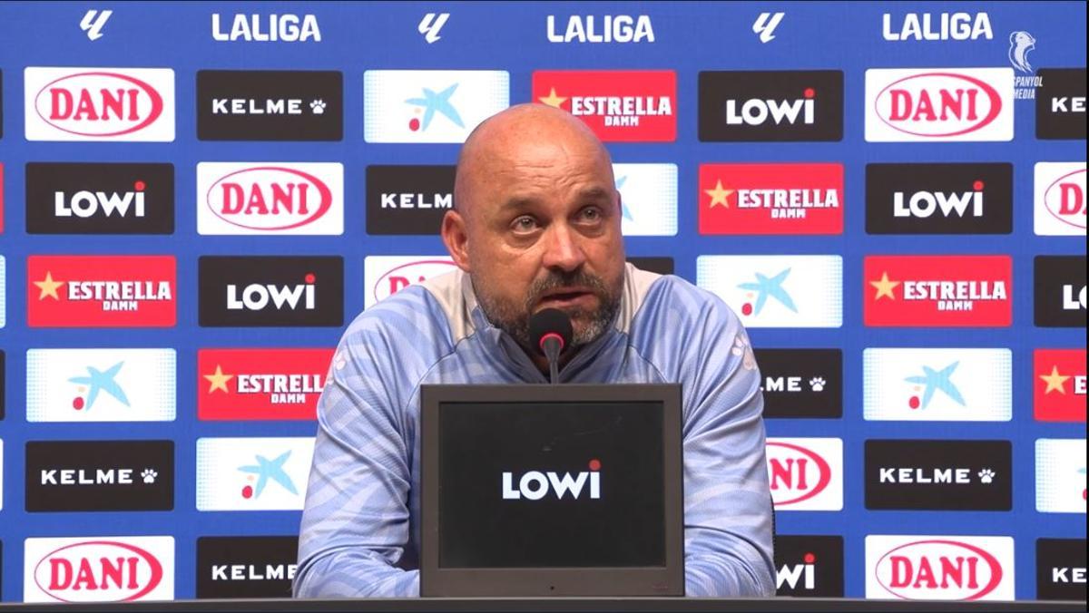 Manolo González, en la rueda de prensa previa al partido ante el Real Madrid
