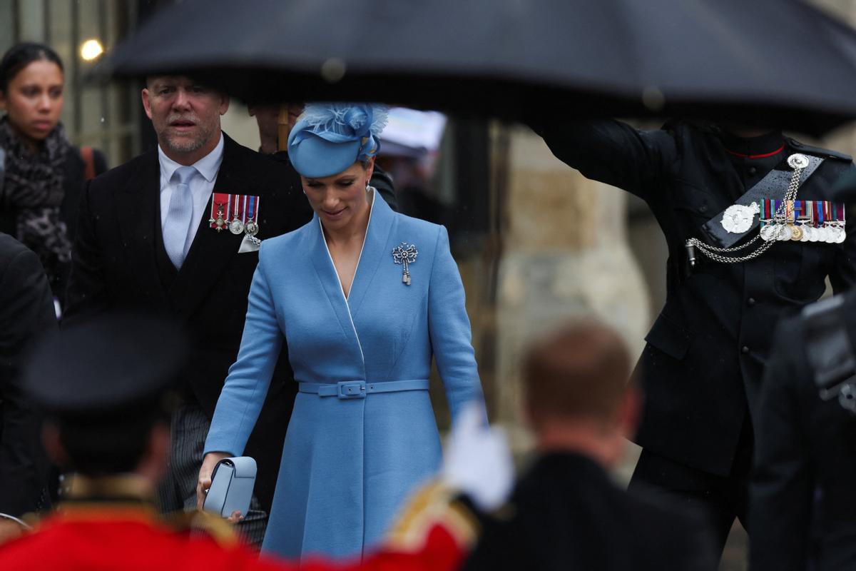 Zara Tindall llega para asistir a la ceremonia de coronación del rey Carlos y la reina Camila de Gran Bretaña en la Abadía de Westminster, en Londres, Gran Bretaña, el 6 de mayo de 2023. REUTERS/Henry Nicholls