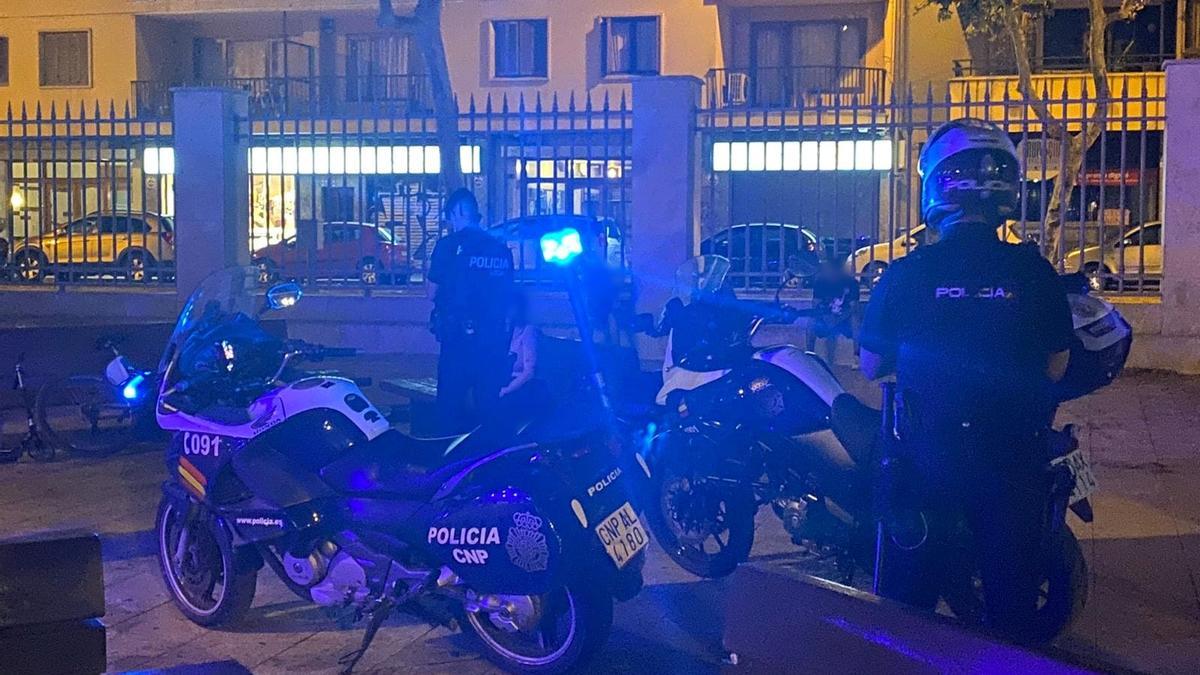 Dotaciones de la Policía Nacional de Palma.