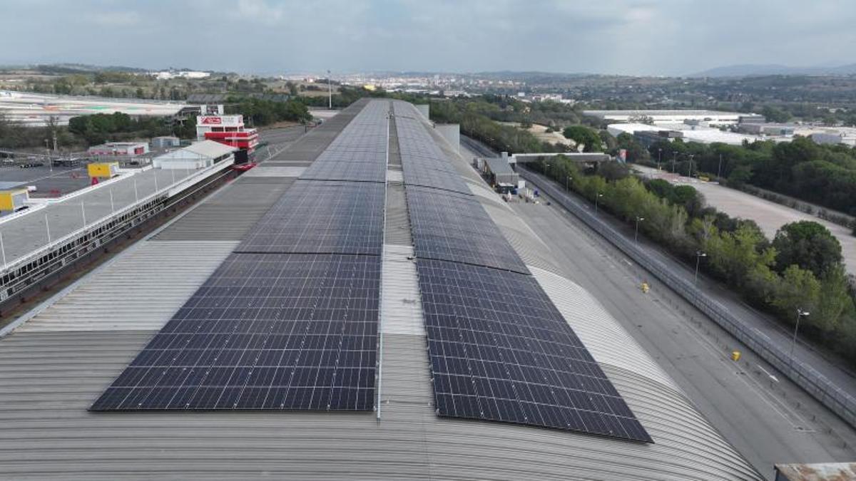 Las placas solares que se han instalado en el Circuit de Catalunya