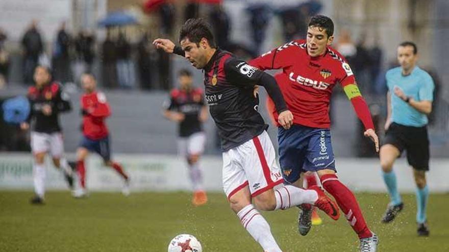 Fran Gámez se despidió del Saguntino ante el Real Mallorca.