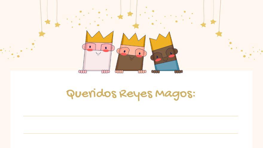 Descarga gratis la carta para que los niños hagan sus peticiones a los Reyes Magos