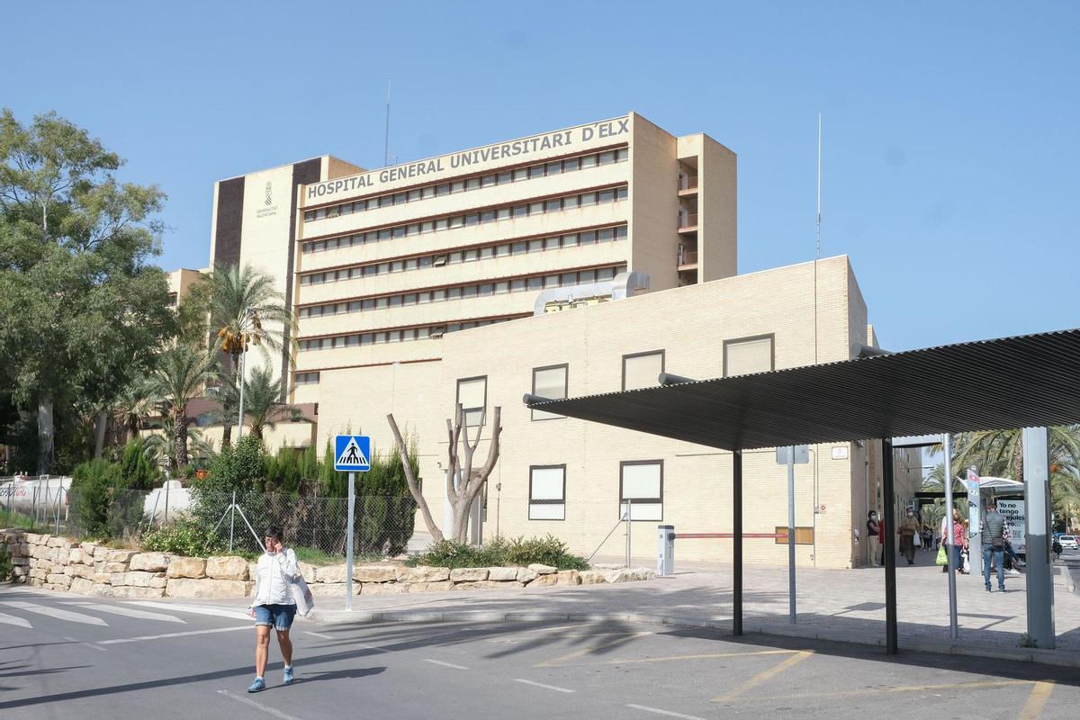 Fachada del Hospital General de Elche, en imagen de archivo