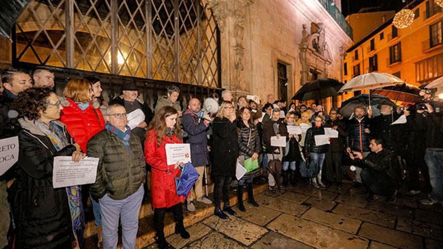 ConcentraciÃ³n en Cort por la libertad de prensa el pasado mes de diciembre