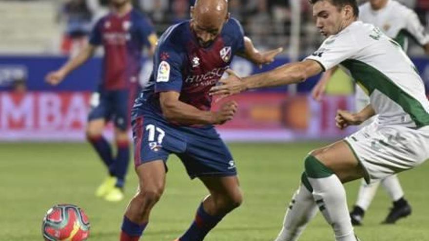 Andoni, durante el encuentro del pasado domingo en Huesca.