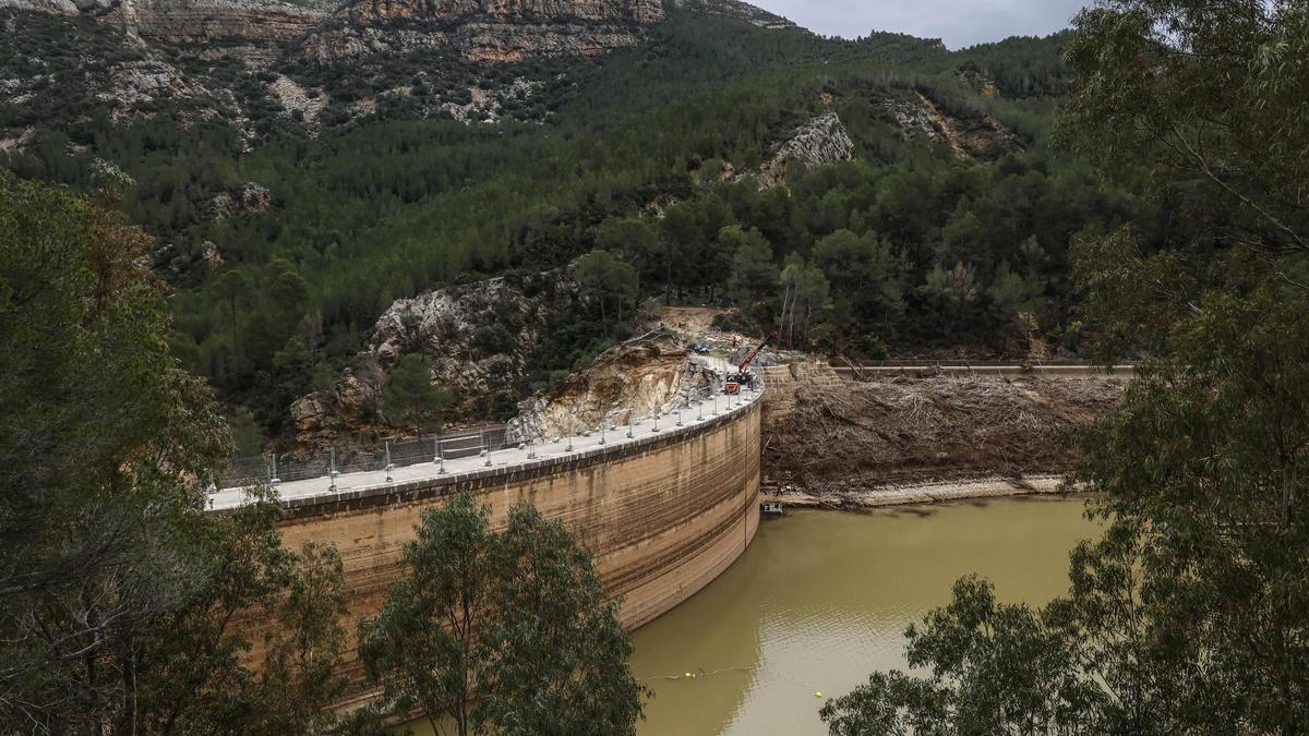 Así son las obras en la presa de Buseo tras la dana