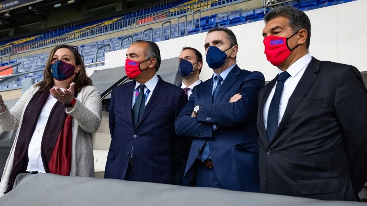 José Manuel Franco, en el Camp Nou