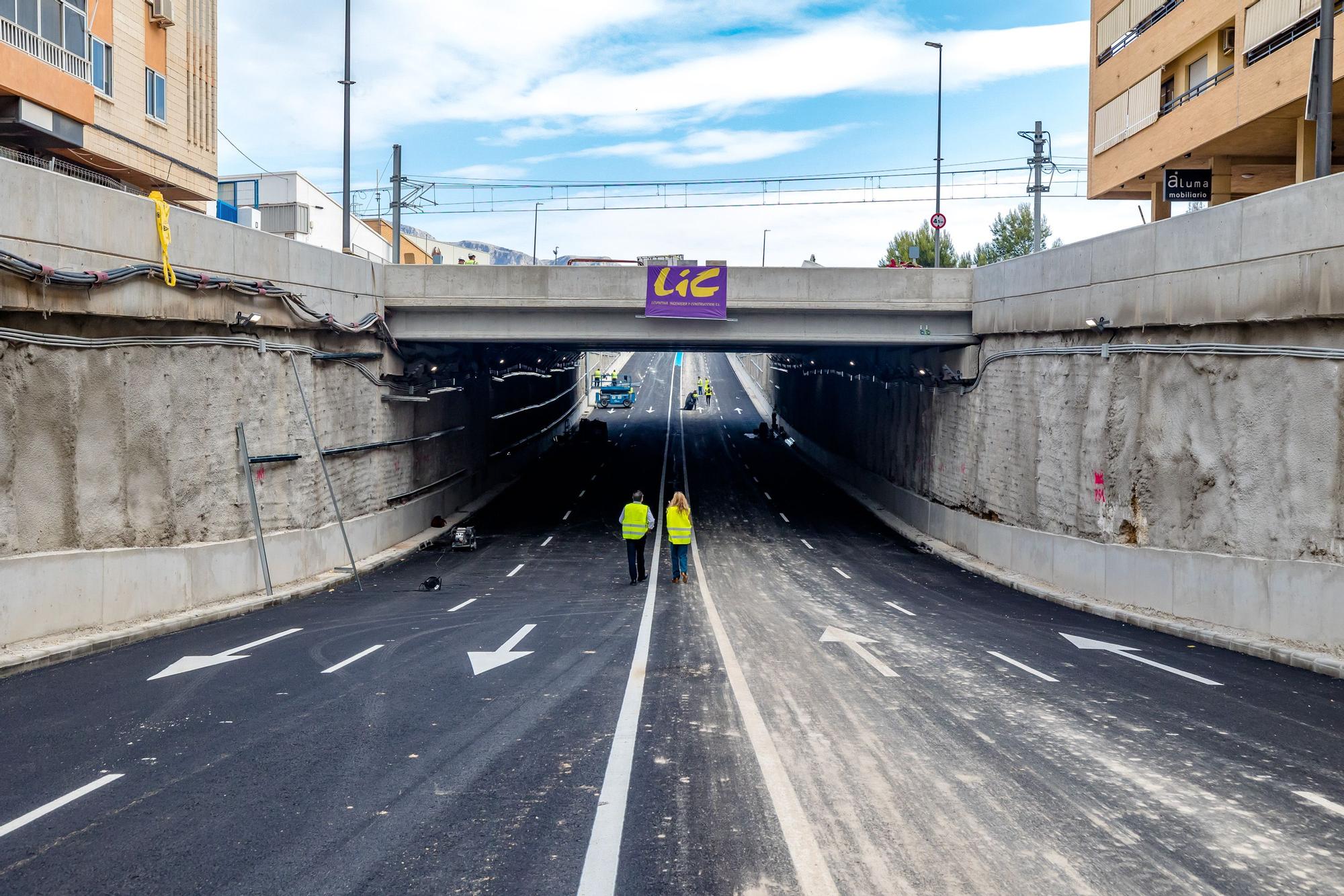 Así es el nuevo paso soterrado de la avenida Beniardà de Benidorm