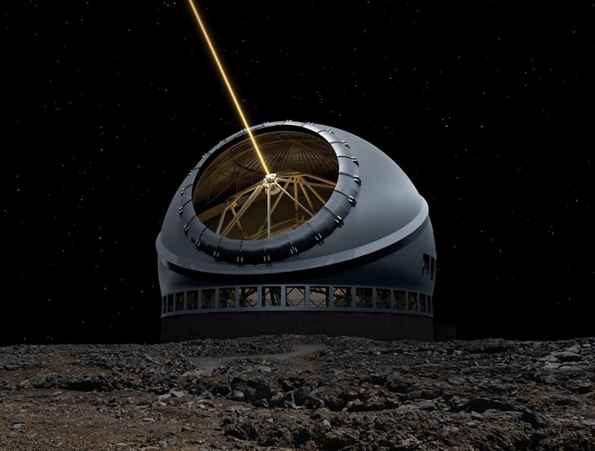 Recreación del Telescopio TMT por el que está pugnando el Instituto Astrofísico de Canarias (IAC).