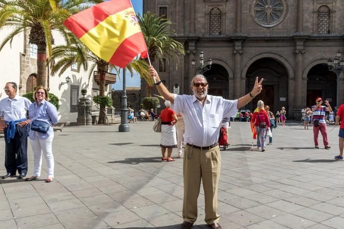 Manifestación en la capital grancanaria en contra del referéndum catalán