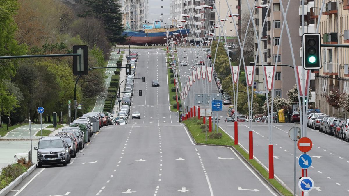 Vista de la avenida de Castelao de Vigo.