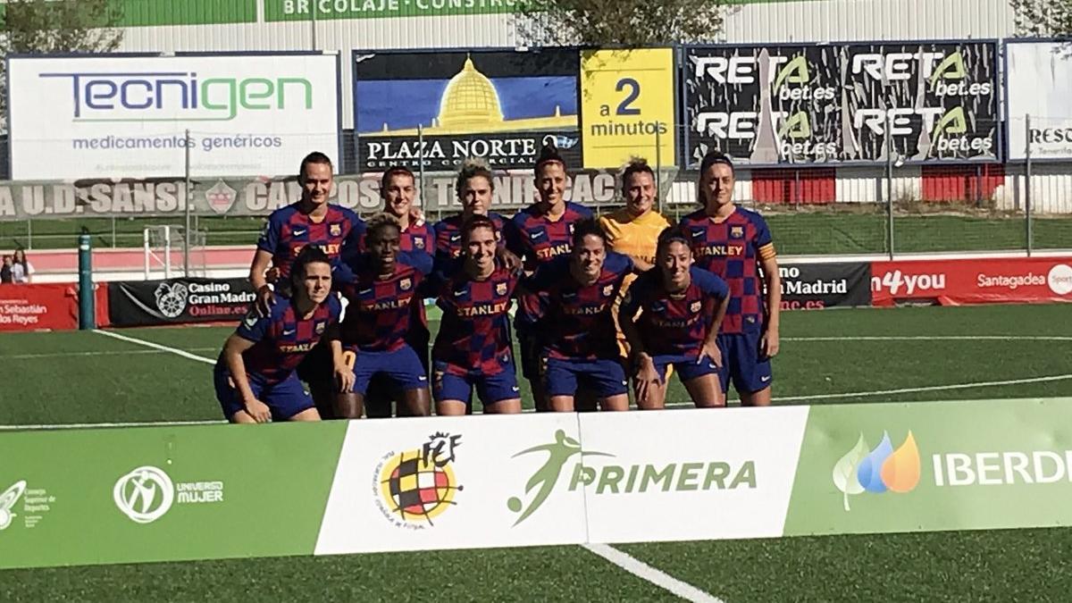 El once del Barça en Matapiñonera.