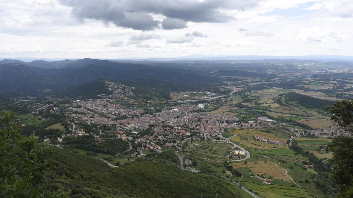 Vistes de la ciutat de Berga des del Santuari de Queralt